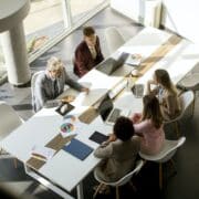 Multiethnic business people working together in the office